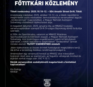 Főtitkári közlemény 2025.09.16. - Tiltott rendezvény